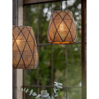 Zewnętrzne lampy rattanowe boho Lollo